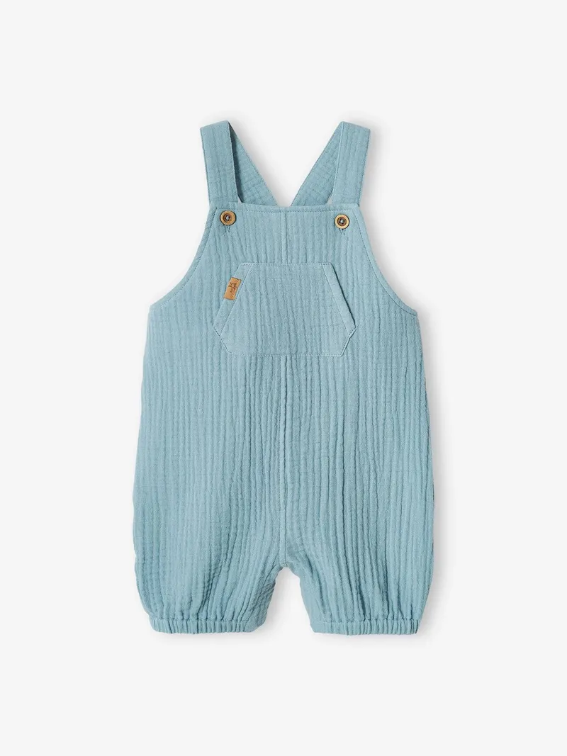 Vertbaudet Baby Latzhose für Neugeborene, Bleached, – Produktbild 1 von 4