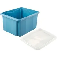 Keeeper keeeper Aufbewahrungsbox "Emil Eco Line" mit Deckel "Emilia", 41x34,5x22 cm, 24 l, blau – Produktbild 1 von 1