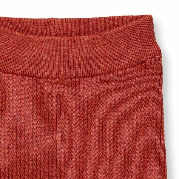 Sense Organics Sense Organics Babyleggings aus Strick, Modell YUMA, Terrakotta-rot melange, – Produktbild 2 von 3