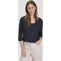 hessnatur hessnatur Light Slub Longsleeve Relaxed aus reiner Bio-Baumwolle, Marine, – Produktbild 1 von 1