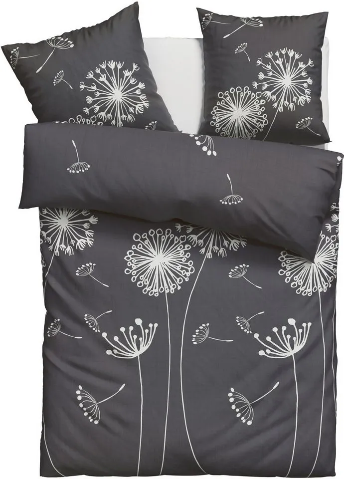 OTTO home Bettwäsche SOUCY in vier Qualitäten erhältlich, Leinenstruktur, Renforcé-Tencel™ Lyocell, 2 teilig, 100% Baumwolle, auch PREMIUM Qualitäten Renforcé-Tencel & Satin TC300, Grau, – Produktbild 6 von 7