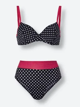 feel good Bikini schwarz-rot-bedruckt – Produktbild 1 von 1