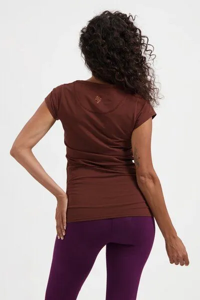 Urban Goddess Urban Goddess Zefira Yoga Tee, Marron (braun), – Produktbild 2 von 4