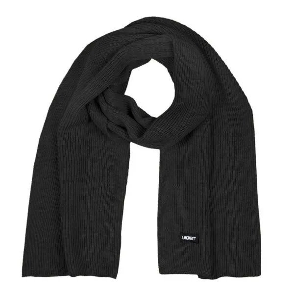 LANGBRETT LANGBRETT schal rippstrick schurwolle, Schwarz, – Produktbild 1 von 4