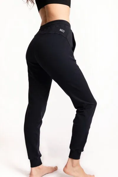 M23 M23 Damen Jogginghose aus Bio-Baumwolle, Modell „Emma“, Dunkelblau, – Produktbild 3 von 4