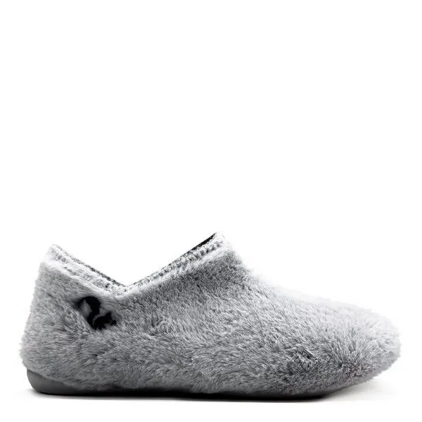 thies Hausschuh "thies ® Rec Slipper Boots" aus rec. Fell, Light grey (hellgrau), – Produktbild 1 von 4