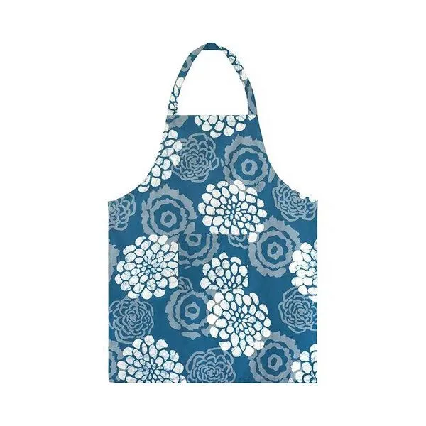 Global Mamas Global Mamas Küchen-Wendeschürze aus Biobaumwolle & Upcycling Mehlsack, Indigo-blüten (blau), – Produktbild 1 von 3