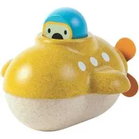 PlanToys PlanToys Badewannenspielzeug U-Boot aus recyceltem Kautschukholz Maße 9,8 x 12,4 x 6 cm – Produktbild 1 von 1