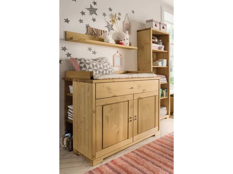 Wickelkommode "VITA" B100xT80xH90 cm, Kiefer geb./geölt – Produktbild 1 von 1