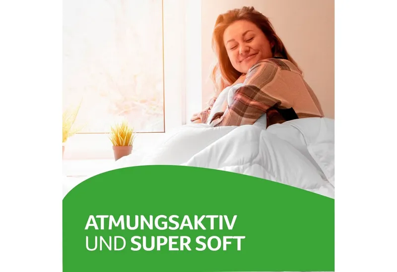 John Cotton Kopfkissen Julia, Kissen ist Made in Green, Füllung: Polyester, Bezug: 100% Polyester, Seitenschläfer, Bauchschläfer, Rückenschläfer, Kopfkissen 40x80 cm, 80x80cm, kochfest 95°C, sehr flauschig, Weiß, – Produktbild 5 von 7