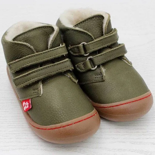 Pololo Pololo Lauflern-Winterschuh "Nino" mit weichem Wollfutter (Bio), Grün, – Produktbild 2 von 4
