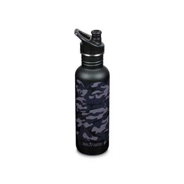 Klean Kanteen Klean Kanteen Classic 800ml Sport Cap, Schwarz camouflage, – Produktbild 1 von 4