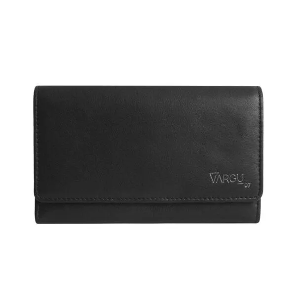 Vargu Vargu Echtleder Geldbörse NUME 1, Black, – Produktbild 2 von 4