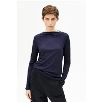 ARMEDANGELS ARMEDANGELS BOAT NECK Damen Longsleeve aus TENCEL Lyocell Mix, Tinted navy, – Produktbild 1 von 1