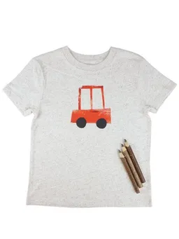 MelaDi Meladi Kinder Shirt aus Biobaumwolle - Rotes Auto aus Eco Heather – Produktbild 1 von 1