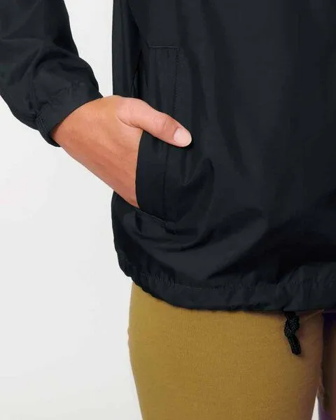 YTWOO YTWOO Coacher Jacke für Sie & Ihn aus recyceltem PET, Übergangsjacke mit Knöpfen, Schwarz, – Produktbild 3 von 4