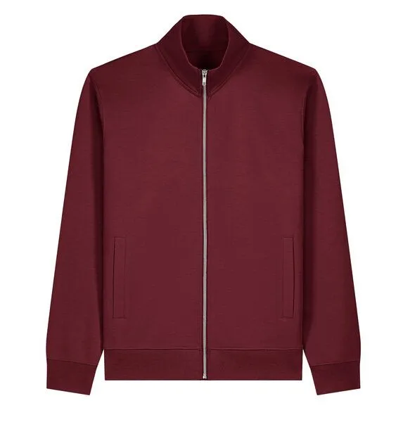 Greenspired Greenspired Bio Unisex Sweatshirt mit Reißverschluss und Stehkragen 280g/m², Burgund, – Produktbild 1 von 1