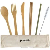 pandoo pandoo Bambus Picknick und Reise Besteck-Set | wiederverwendbar & umweltfreundlich – Produktbild 1 von 1