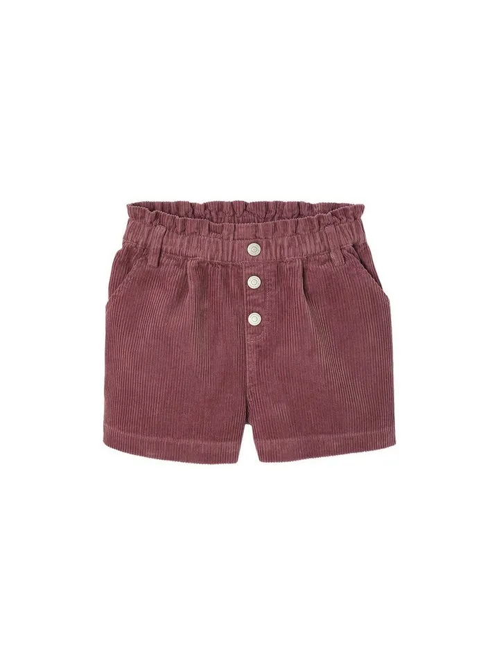 Vertbaudet Vertbaudet Shorts Mädchen Paperbag-Shorts aus Cord, Lila, – Produktbild 2 von 4