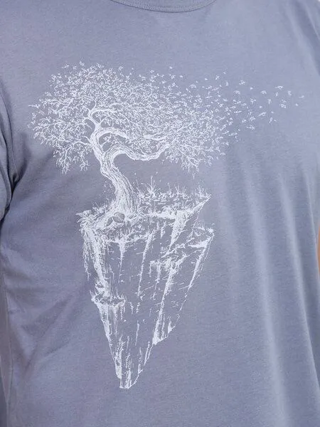 Life-Tree Life-Tree Fairwear Bambus Shirt Men Maple Island, Grau, – Produktbild 3 von 4