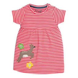 Frugi Frugi Jersey-Kleid mit Rehkitz-Applikation Jade Jersey Dress Deer – Produktbild 1 von 1