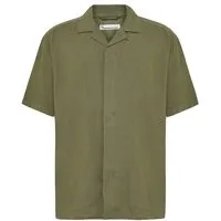KnowledgeCotton Apparel KnowledgeCotton Apparel Kurzarm-Hemd Relaxed, Burned olive, – Produktbild 1 von 1