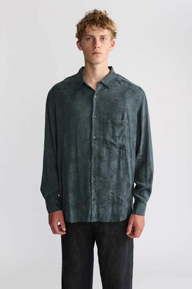 Yahmo Yahmo Herren vegan Hemd Hans Eclipse Blau, Teal, – Produktbild 2 von 2