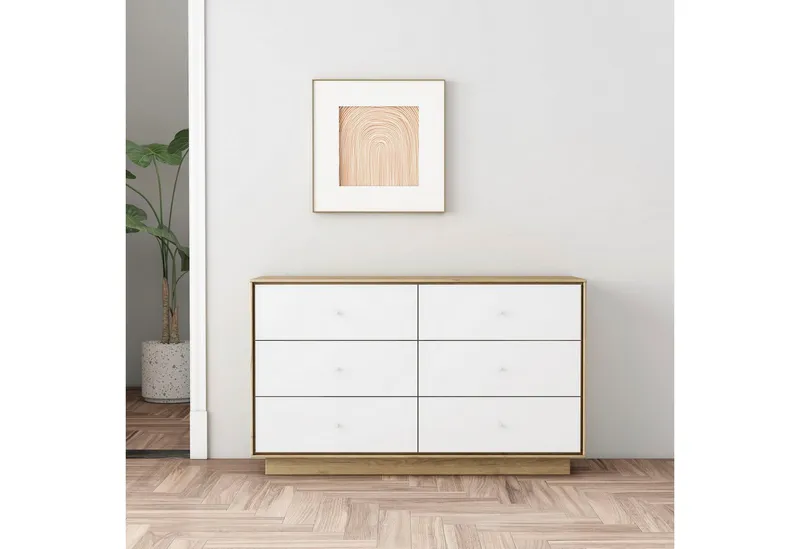 OTTO home Kommode Blaire, kratzfeste Melaminoberfläche, ABS-Kanten und FSC-zertifiziertem Holz, Beige, – Produktbild 2 von 8