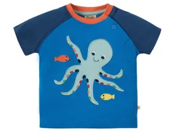 Frugi Frugi Baby und Kinder T-Shirt Oktopus blau Gr.2 (3-6 Monate) – Produktbild 1 von 1