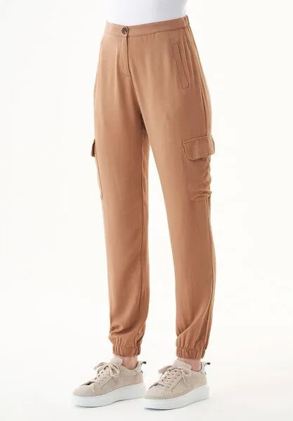 ORGANICATION ORGANICATION Cargohose aus LENZING ECOVERO, Braun(dark hezelnut), – Produktbild 3 von 4