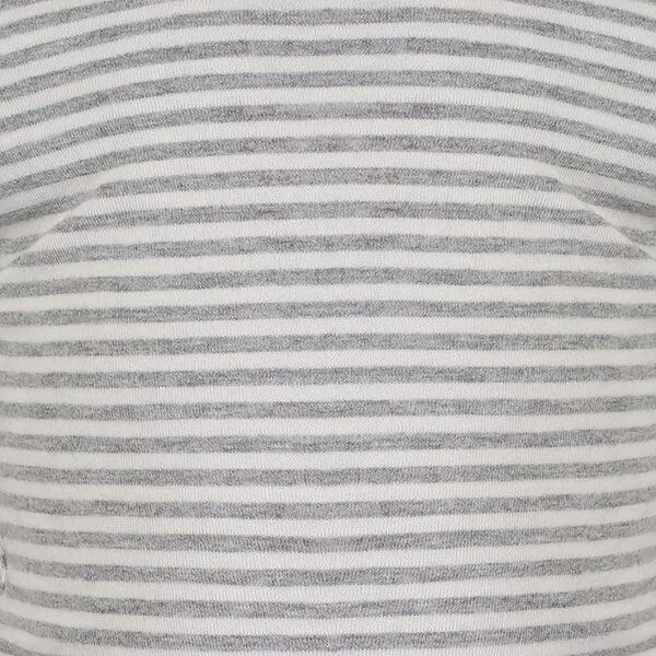 OrganicEra Baby S/S T-shirt Body gestreift 'OrganicEra' aus Bio-Baumwolle, Grau, – Produktbild 3 von 4