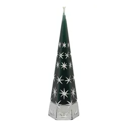 El Puente El Puente Kerze "Weihnachtsbaum mit Sternen" | Fair Trade & Handmade aus Indien – Produktbild 1 von 1