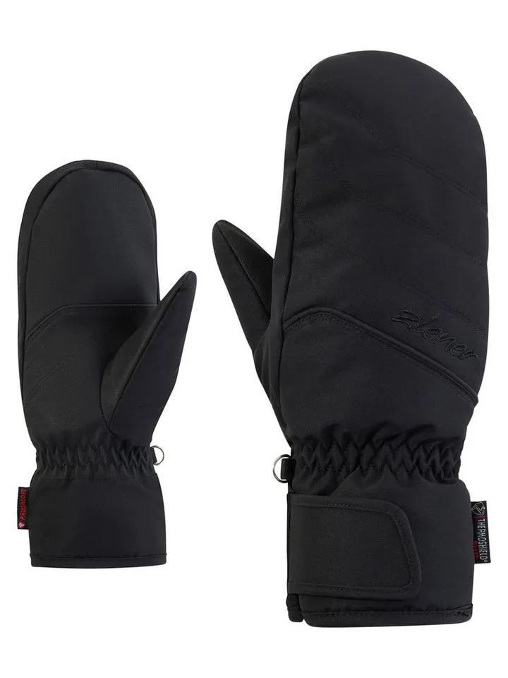 Ziener Ziener Fäustlinge KHANIANA-Z PrimaLoft® DAMEN wasserabweisend, windabweisend, atmungsaktiv, extra warm, Schwarz, – Produktbild 1 von 3