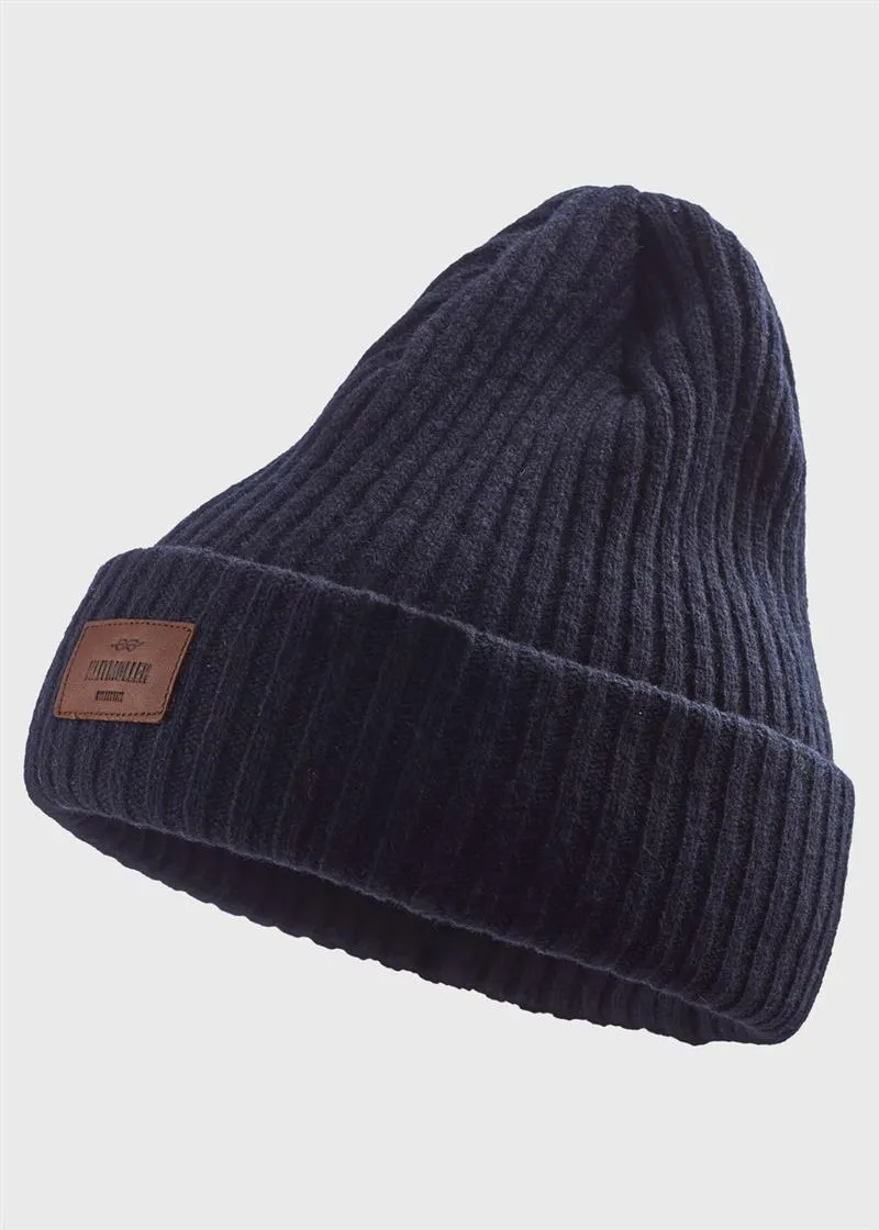 Klitmøller Heavy Rib Beanie Merinowolle, Navy, – Produktbild 1 von 1