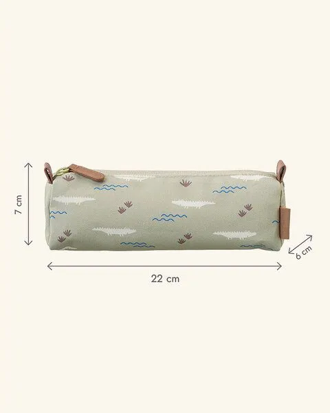 Fresk Fresk Federmäppchen für Kinder – 22 × 6 × 7 cm, aus recyceltem PET, Crocodile, – Produktbild 2 von 2