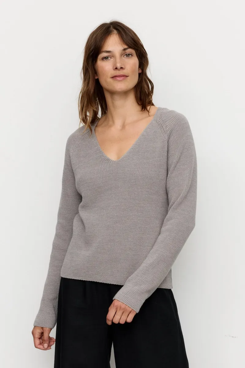 recolution Recolution Damen vegan Pullover Rucola Greige, Grau, – Produktbild 2 von 2