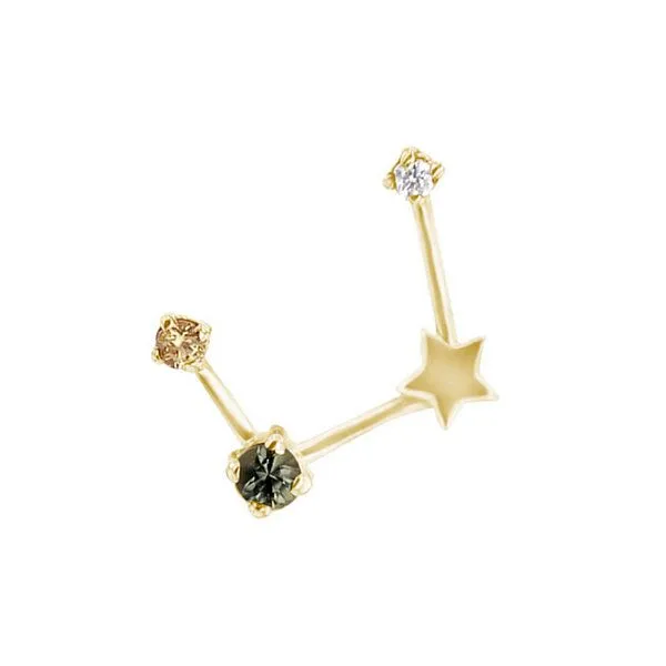 Eppi Eppi Goldener Ohrring mit Sternzeichen Virgo, Gold, – Produktbild 1 von 2