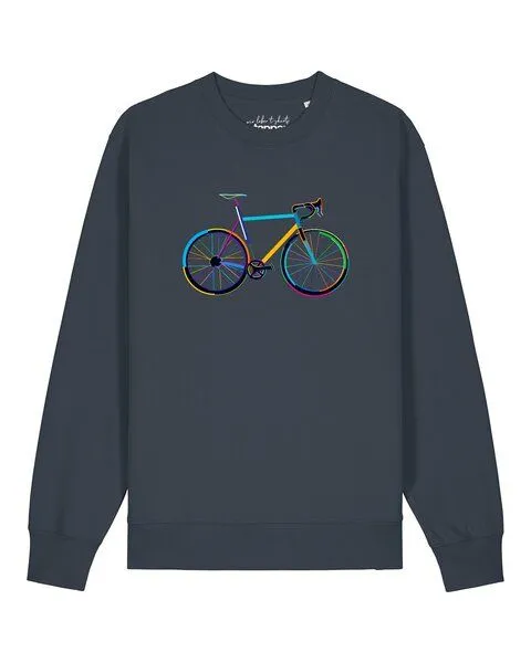 watapparel watapparel Sweatshirt Unisex Fahrrad by night, India ink grey, – Produktbild 1 von 2