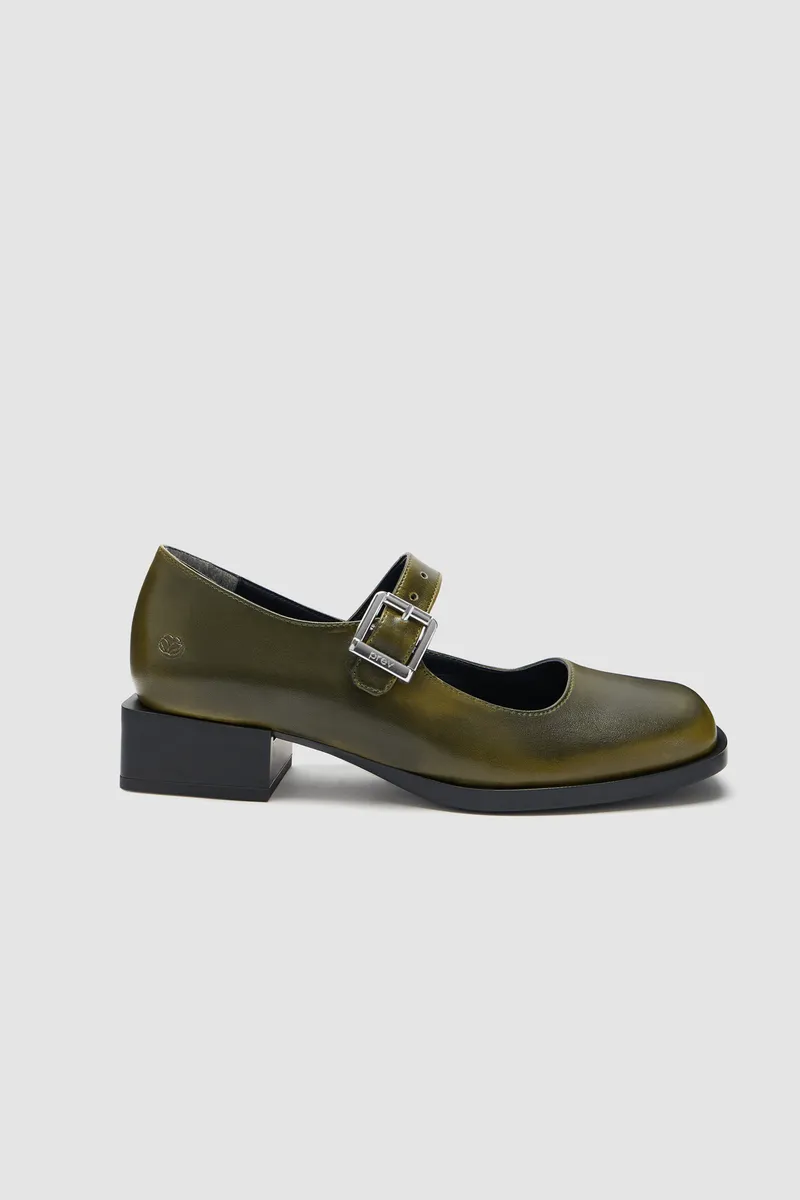 Prev Prev Damen vegan Loafers Jane Olea Olive, Olivgrün, – Produktbild 2 von 2