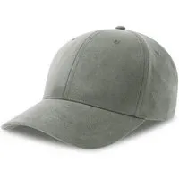 Atlantis Headwear Atlantis Headwear Cap Wildleder Imitat Baseballkappe aus recyceltem Polyester mit verstellbarem Metallverschluss, Grau, – Produktbild 3 von 3