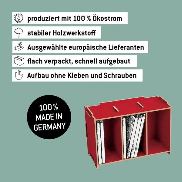 WERKHAUS WERKHAUS Medienbox DVD (stapelbar), Grasgrün, – Produktbild 5 von 6