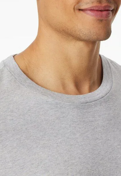 Schiesser Schiesser Shirt langarm | Bio-Baumwolle | grau-meliert, Grau, – Produktbild 3 von 4