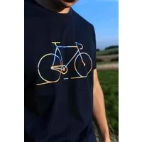 Kultgut Kultgut Artdesign - Biofair - Klassik Shirt / Bicycle, Navy, – Produktbild 1 von 1
