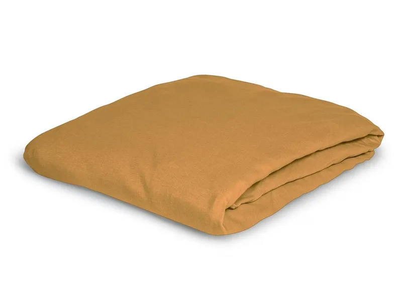 irisette irisette Spannbettlaken Kuschel Jersey Spannbettlaken Vesuv, Jersey, Gummizug: rundum, (1 Stück), mit Rundumgummizug, Goldfarben, – Produktbild 3 von 5
