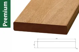 woodstore24 Bangkirai Premium, FSC zertifiziert,  KD, beidseitig glatt gehobelt 25 x 145 mm, (FSC 100 zertifiziert), Länge: 3,05 m – Produktbild 1 von 1