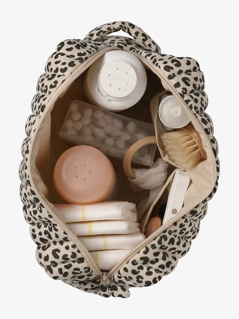 Vertbaudet Kinder Waschbeutel, Beige bedruckt leo, – Produktbild 4 von 4