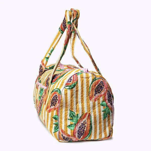KIKOONI KIKOONI handgefertigte große Baumwolltasche "K. Shopper", My papaya life, – Produktbild 3 von 4