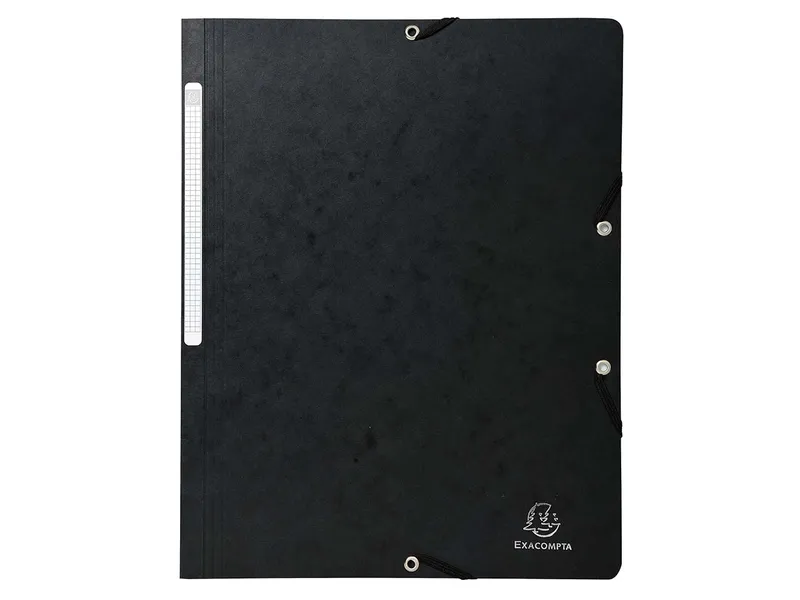 Exacompta 50 Exacompta Eckspannmappen aus Colorspan-Karton, 355 g/m², DIN A4, ohne Klappen, schwarz – Produktbild 1 von 1