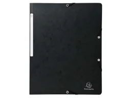 Exacompta 50 Exacompta Eckspannmappen aus Colorspan-Karton, 355 g/m², DIN A4, ohne Klappen, schwarz – Produktbild 1 von 1