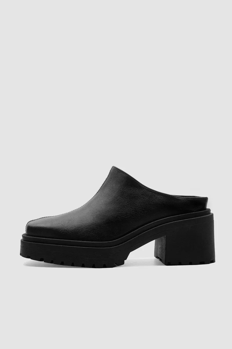 BOHEMA BOHEMA Damen vegan Squared Mule Schwarz, Schwarz, – Produktbild 1 von 2